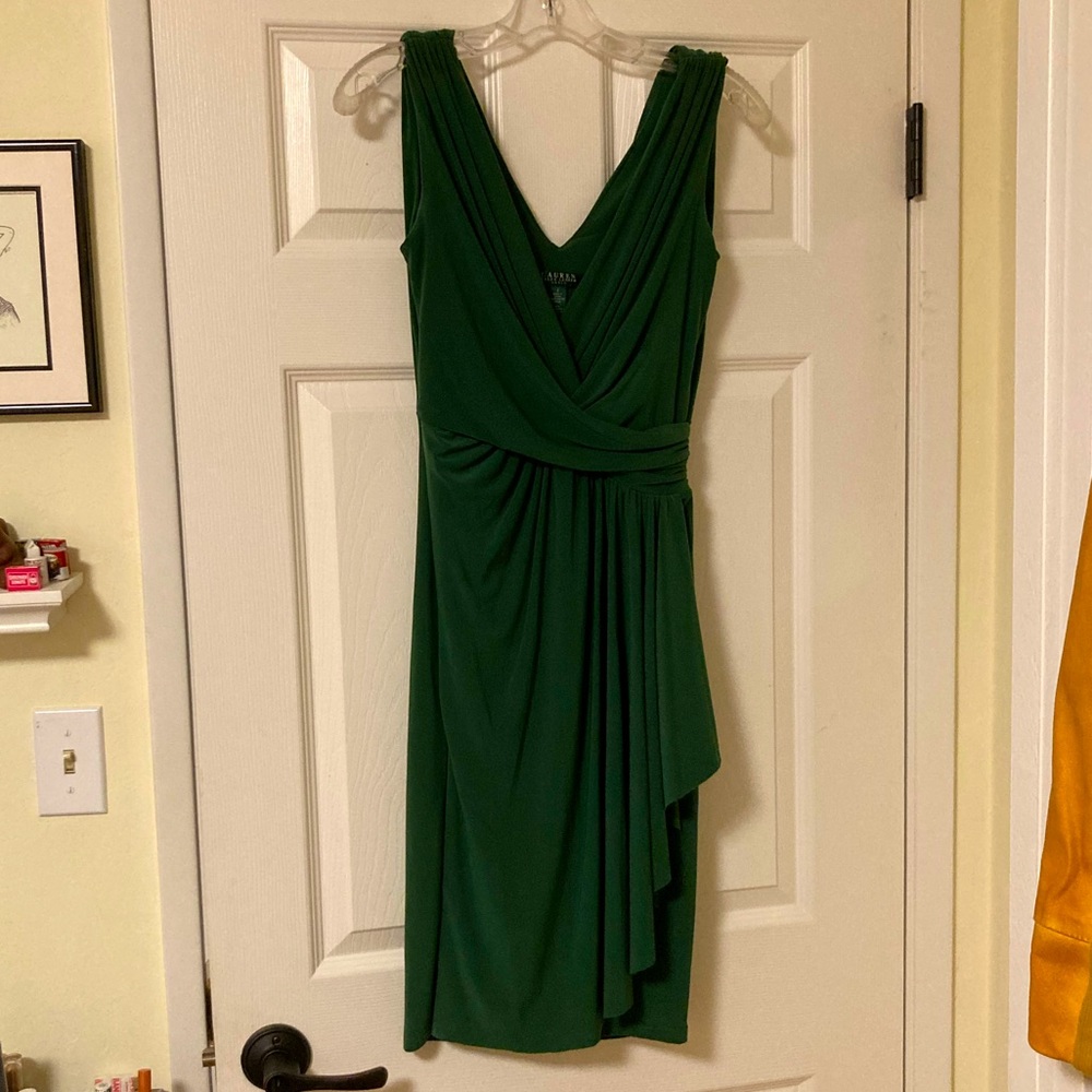 Ralph Lauren emerald green  occasion dress